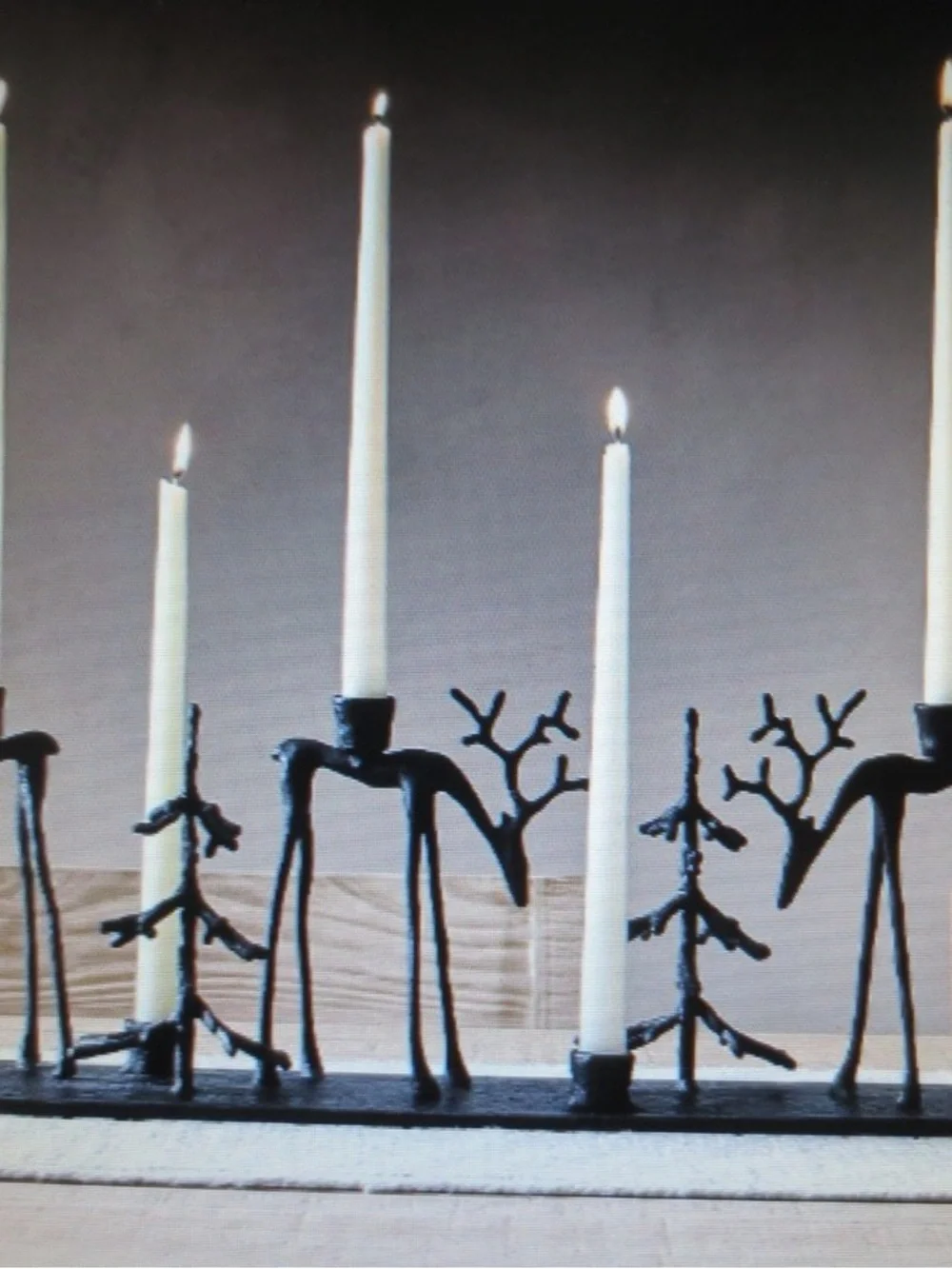 Pottery Barn Sculpted Reindeer Centerpiece Candle Holder BNIB